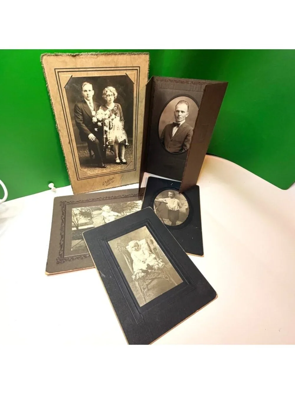 Antique Cabinet Card Photos Lot Wausau WI Lemke Studio Vintage Family Portraits